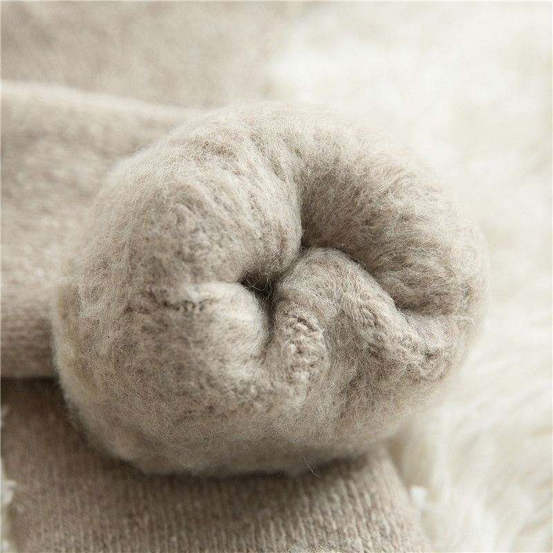 Damskie zimowe, grube, ciepłe, długie, rurkowe, wełniane skarpety narciarskie z podszewką z polaru_voghion.com