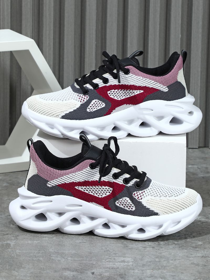 Nové priedušné bežecké topánky na jar a jeseň pre študentky, pohodlné športové topánky veľkej veľkosti_voghion.com