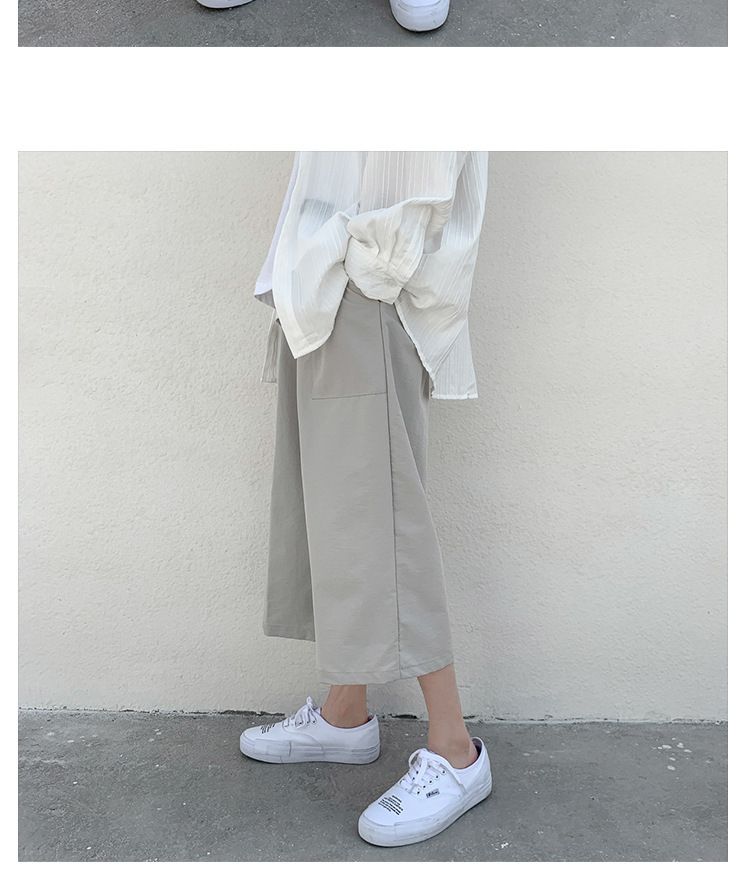 Pantaloncini casual larghi e dritti Falling Sensation, larghi e versatili, belli, pantaloni da spiaggia estivi tagliati per_voghion.com