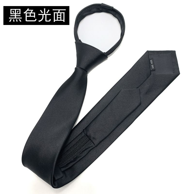 Cravate tendance pour hommes et femmes, étudiante, simple, pratique et décontractée, style minimaliste, coupe étroite, 6 cm, bleu marine_voghion.com