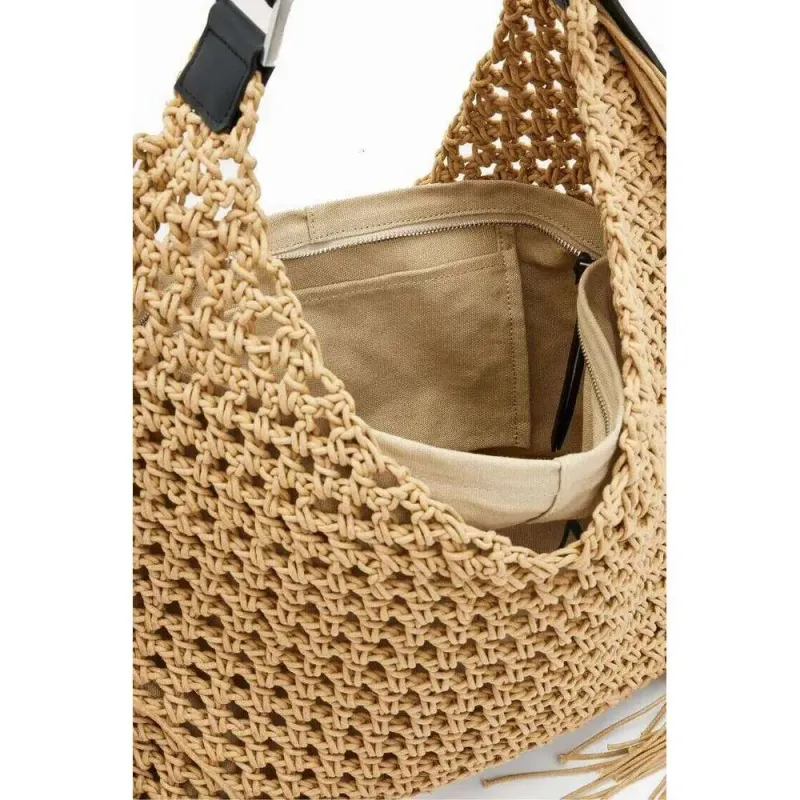 Boheemse strandtassen voor vrouwen Designer handtassen Portemonnees 2025 Nieuwe nylon stof Holle kwastjes met binnenzak Tas_voghion.com