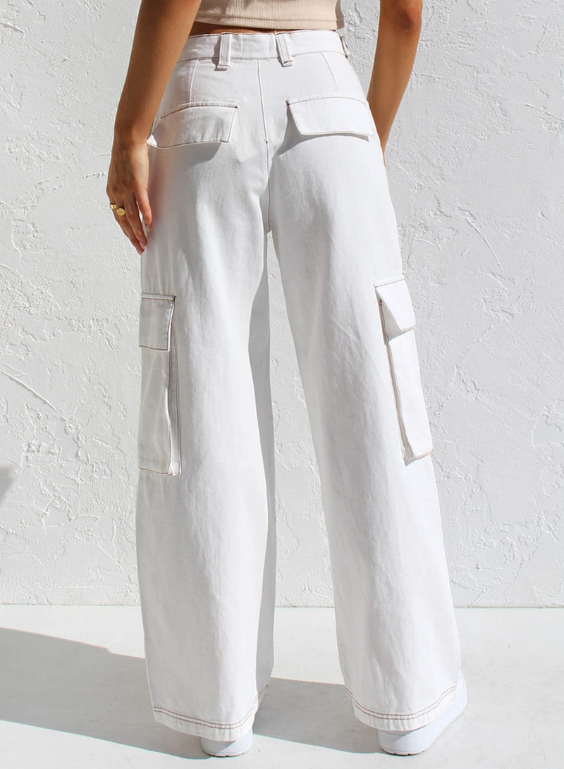 multi-pocket work jeans for women_voghion.com