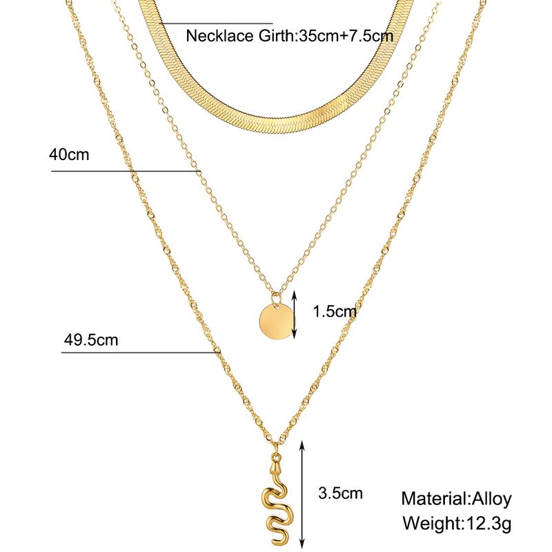 Collier ras du cou en chaîne serpent pour femmes Kpop en stock prêt à l'emploi sur le cou, pendentif double couche, bijoux 2024, collier ras du cou pour filles, vérificateur_voghion.com