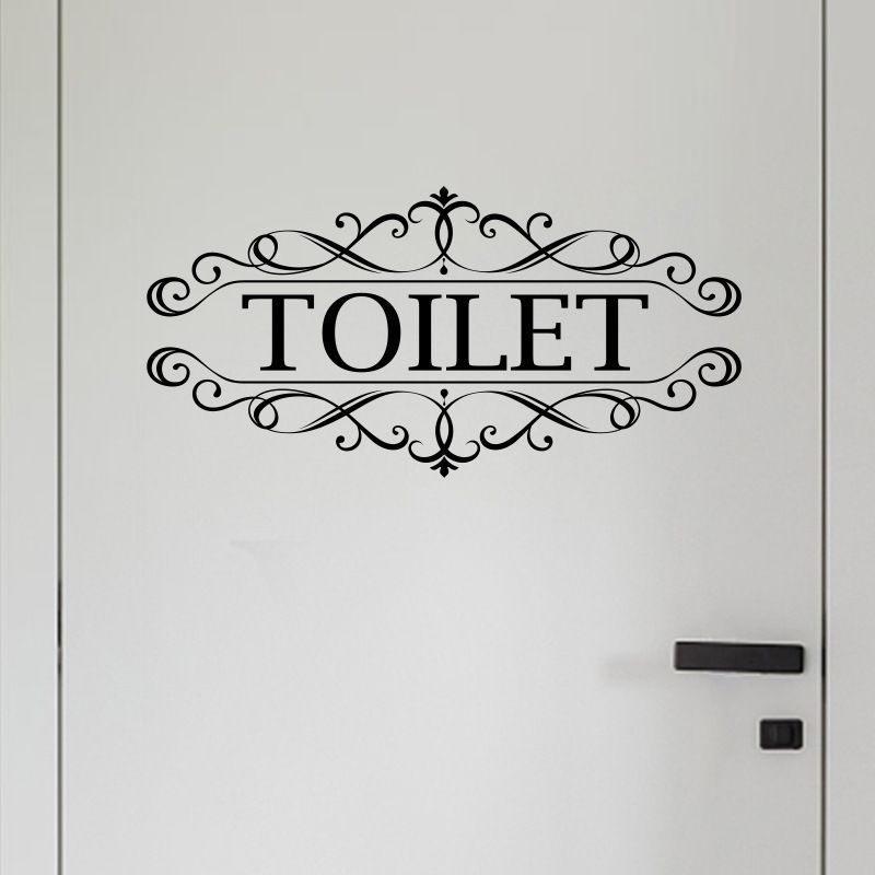 Chuanhao Sign Door Window Bathroom Decoration Self-Adhesive PVC Wall Washroom Beautification Stickers_voghion.com
