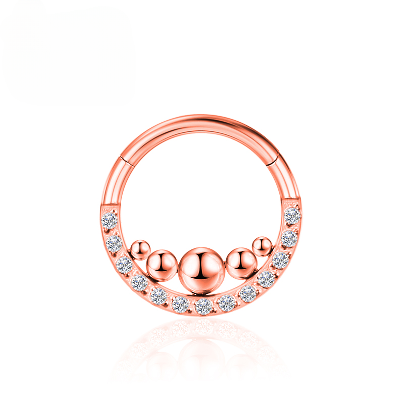 F136 Titan Septum Piercing Tragus Perlen CZ Nasenring Clicker Scharnier Knorpel Zirkon 16G Ohrringe Segment Körperschmuck Damen_voghion.com