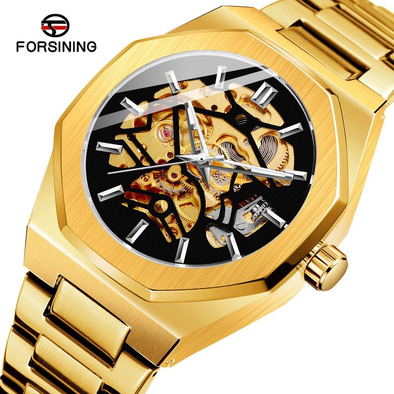 Montre mécanique automatique squelette tendance pour homme avec fonction heure universelle, boîtier en acier inoxydable de 41 mm, verre minéral, bracelet en alliage_voghion.com