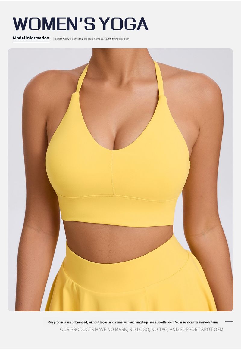 European And American Style Tight Yoga Adjustable Strap Sports Shockproof Pilates Running Outdoor Fitness Bra 9904_voghion.com