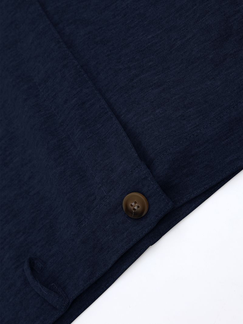 Men's Clothing High Elastic Four Season Texture Button Casual Pants Pants_voghion.com
