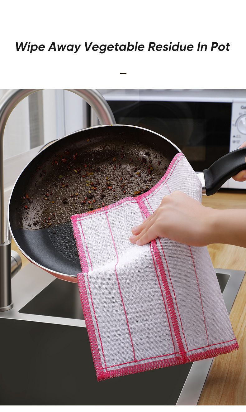 Asciugamano da cucina antiolio, 8 strati, panno per la pulizia della cucina in microfibra, assorbente, spesso, strofinaccio da cucina per uso quotidiano, 30 cm_voghion.com