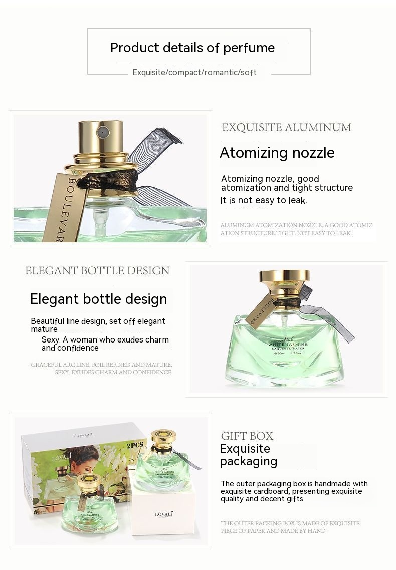 Design originale nuovo profumo caldo al gelsomino notturno per le donne Eau de Toilette naturale trasparente a lunga durata profumo di fiori da 50 ml_voghion.com