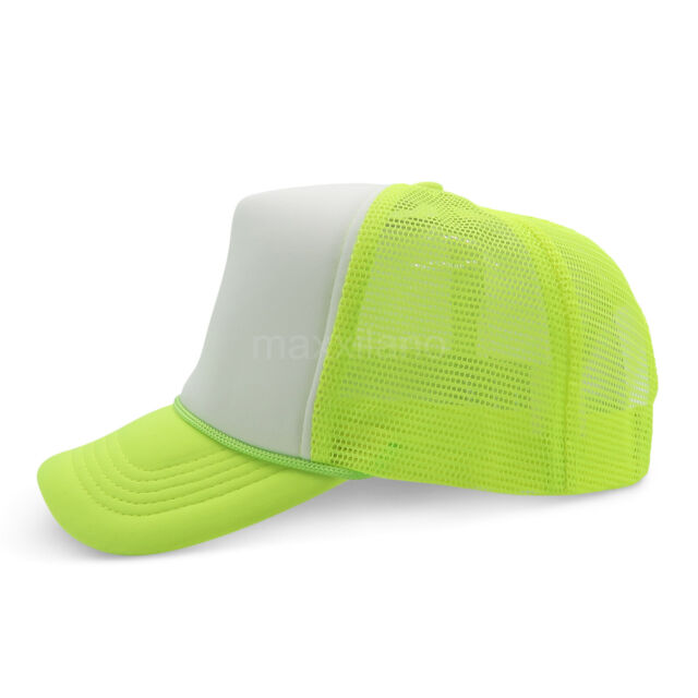 Trucker hat mesh foam hat flat brim hat Baseball cap adjustable men's women's hat_voghion.com