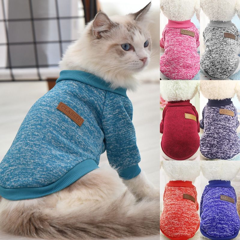Cat Clothes For Medium Small Dogs Puppy Soft Sweater Autumn Winter Warm Clothing Pet Coat Sweatshirt XS-2XL_voghion.com