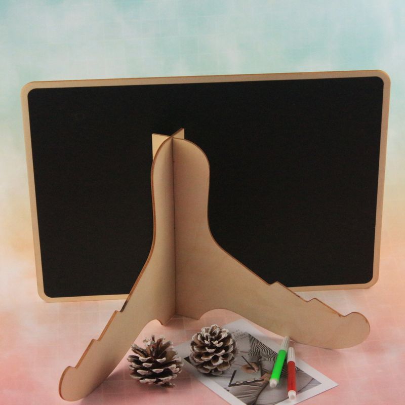 Wooden Crafts Christmas Home Decoration Small Blackboard Restaurant Bar Party Message Board Decoration pvc Blackboard Sheet_voghion.com