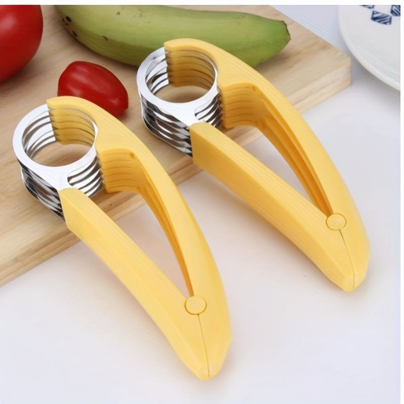 Affettatrice multiuso in acciaio inossidabile - Perfetta per banane, frutta, verdura e salsicce - Affettatrice manuale per utensili da cucina_voghion.com