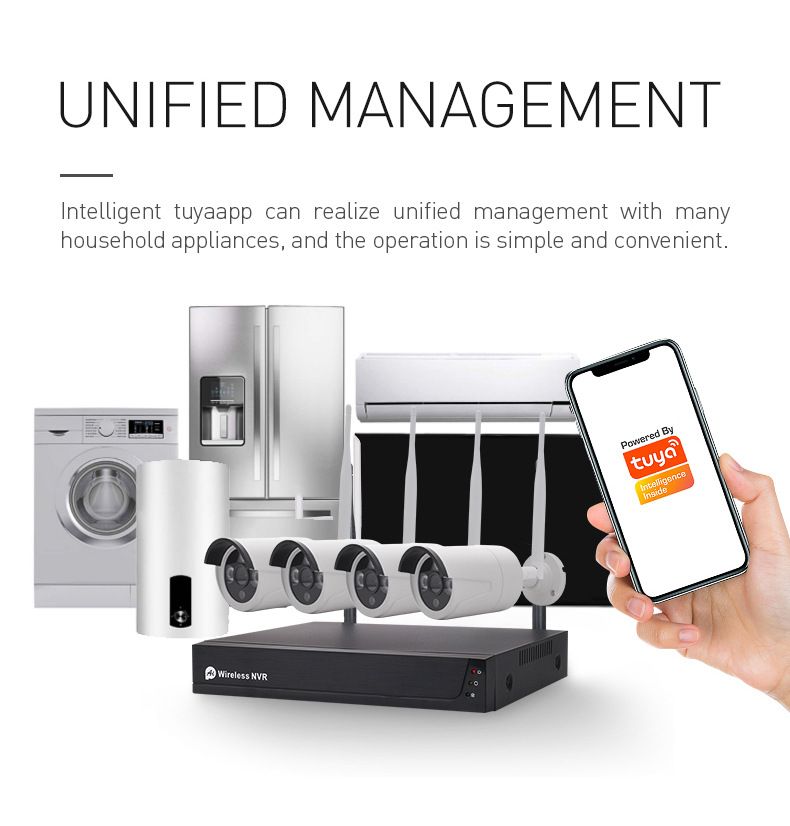 Zestaw Tuya Smart Equipment Kit z kamerą NVR i bezprzewodowym WiFi_voghion.com