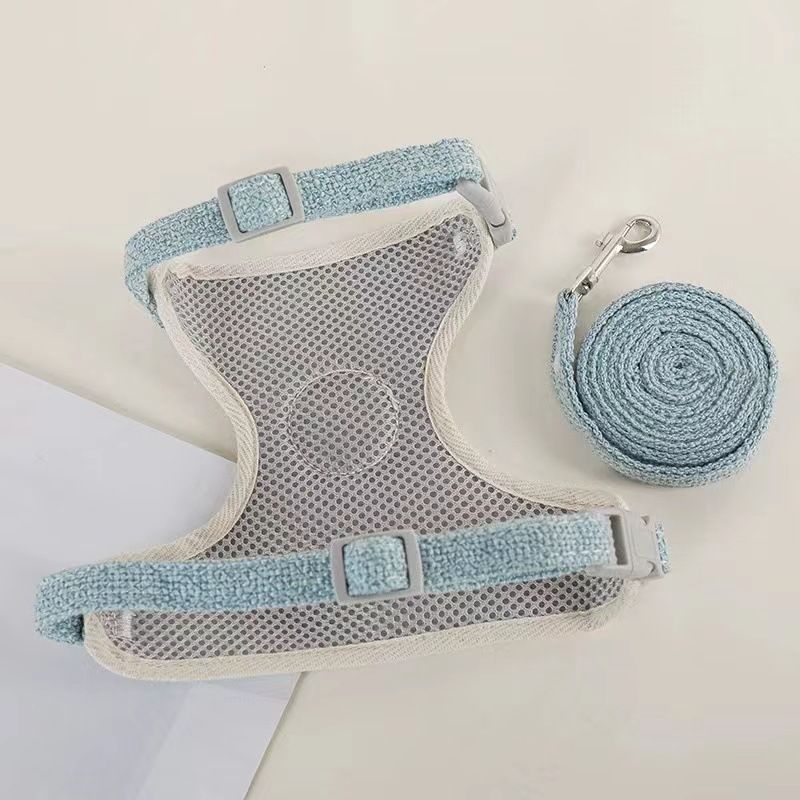 Coleira estilo colete Teddy Bichon Peitoral para cães pequenos Gatos Andando Coelho Corda Corrente Suprimentos para animais de estimação_voghion.com