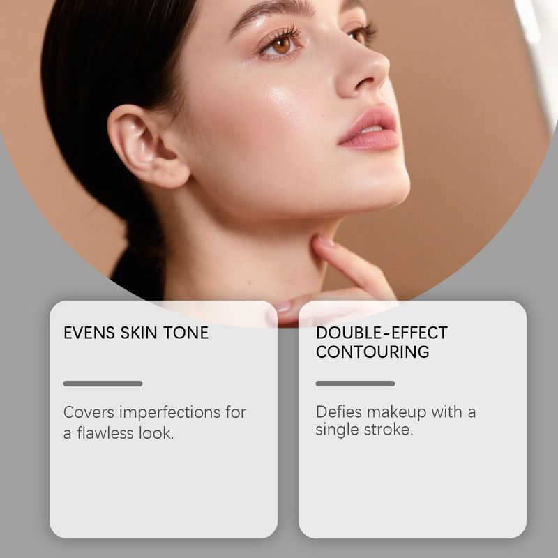 Aufhellender Concealer-Stick, schweißfest, langanhaltend, V-Gesichtskonturierung, Makelabdeckung, strahlendes, makelloses Basis-Make-up_voghion.com