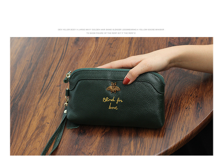 2023 Pochette in pelle con hardware squisito ape europea e americana Pochette da donna casual a grande capacità Portafoglio a mano_voghion.com