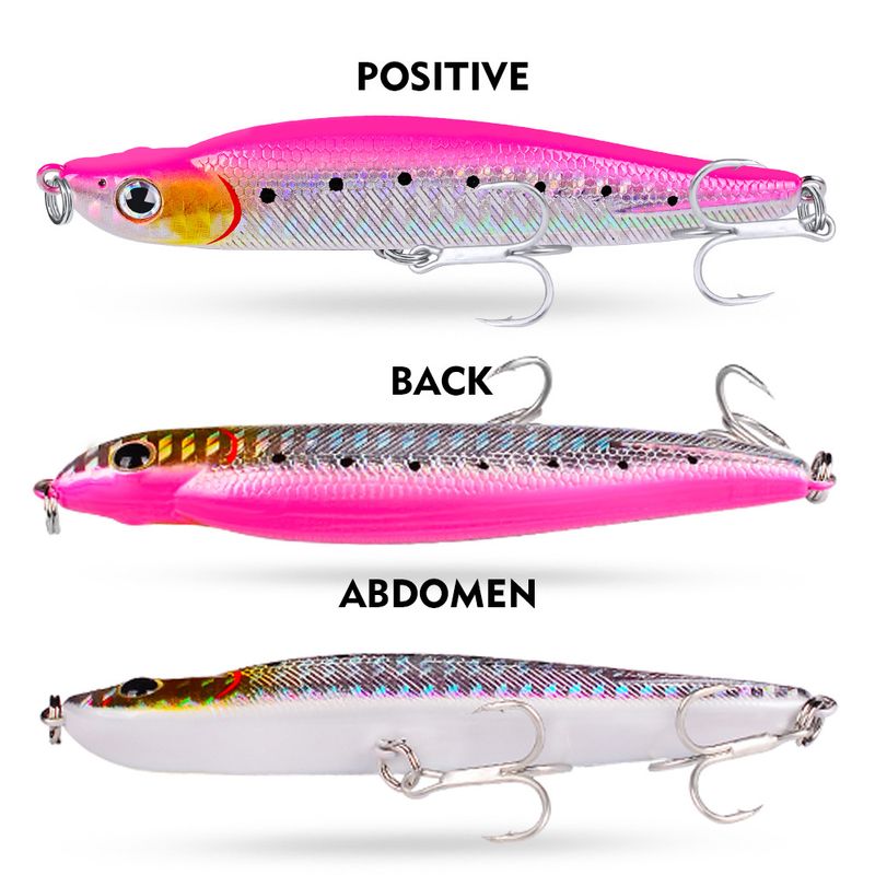 Long Casting Sinking Pencil Laser Bait 10cm/15g 6#Three Hooks Lure Fishing Tackle_voghion.com