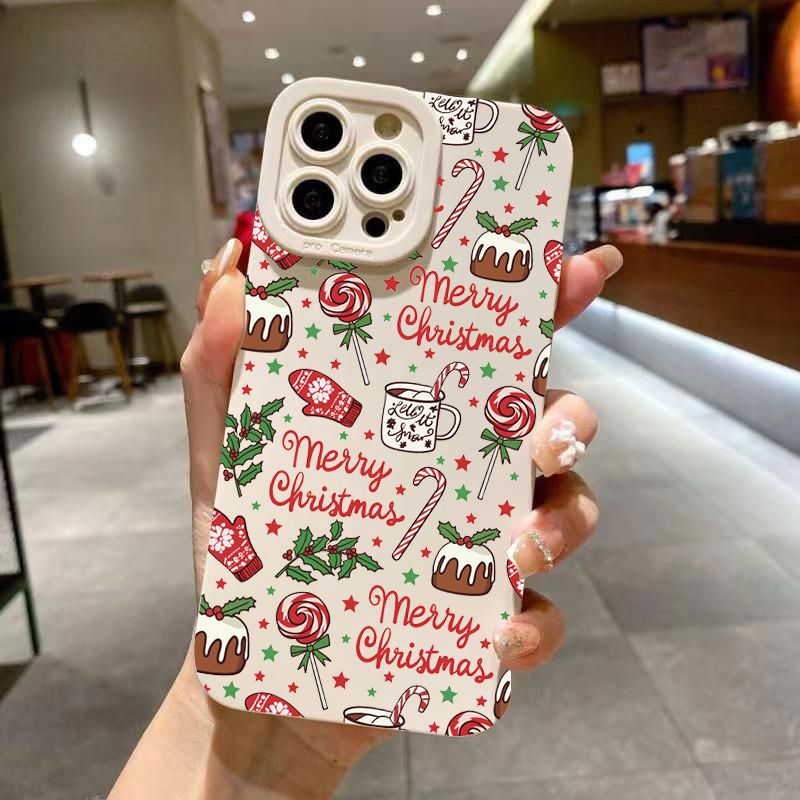 Festive Christmas Tree Graphic Phone Case For 16 15 14 13 12 11 Pro X XR XS SE2 8 7 Plus Pro Max Mini Silicone Back Cover_voghion.com