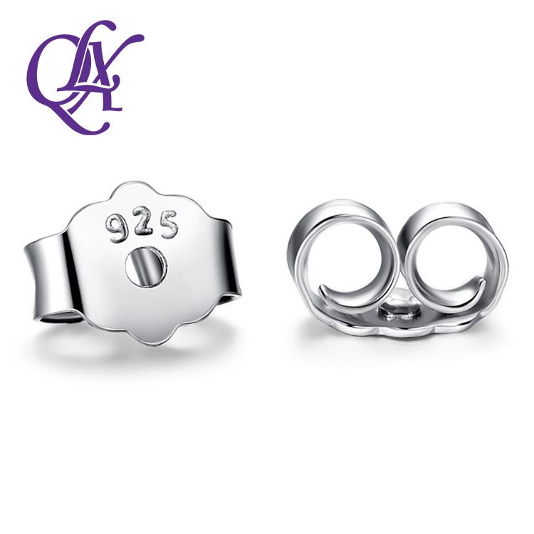 Orecchini a farfalla in platino placcato in rame, tappo posteriore, fibbia a cappuccio, gioielli in argento, accessori in metallo, tappi per le orecchie,_voghion.com