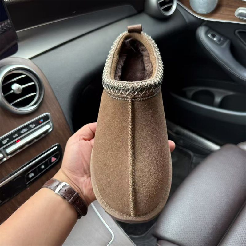 Pantofole Tazz da uomo e da donna, pantofole in pelliccia Tasman, classiche, ultra mini, con plateau, in pelle scamosciata e montone, scarpe invernali calde, stivaletti da donna_voghion.com