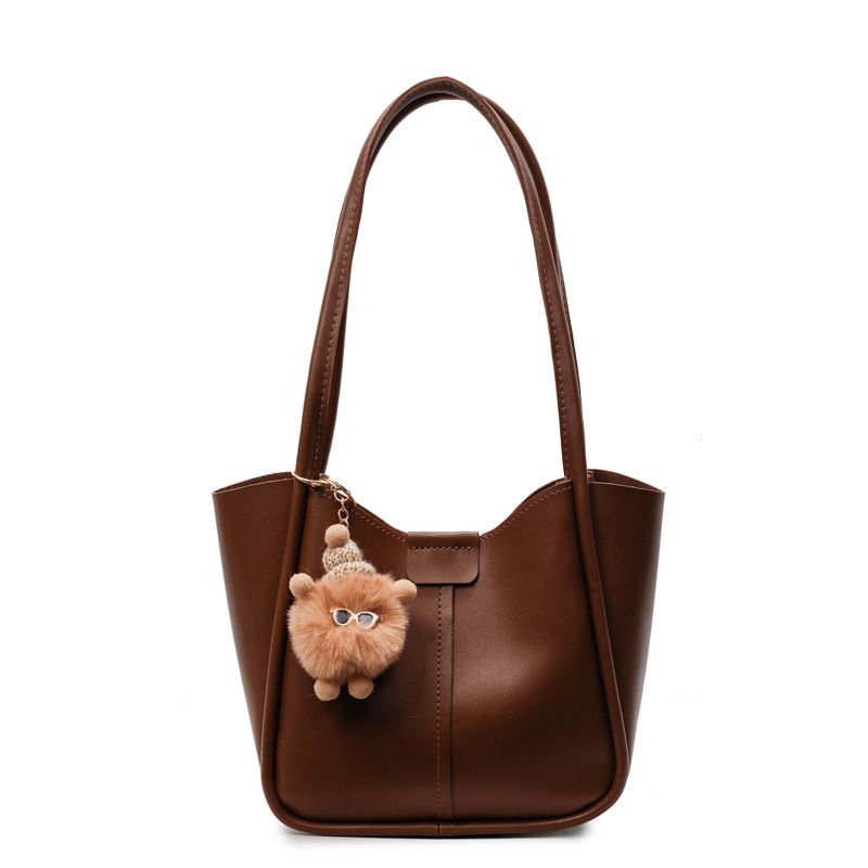 Bolsa tote feminina de alta qualidade, nova, com textura de nicho, moderna, de ombro, grande capacidade, para deslocamento diário, 2025_voghion.com