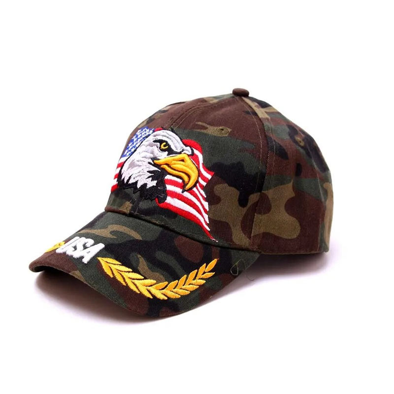 Sıcak balıkçılık ABD Bayrağı Kartal 3D Nakış beyzbol şapkası Snapback Kapaklar Rahat Gorras baba şapkası Erkekler Kadınlar Için_voghion.com