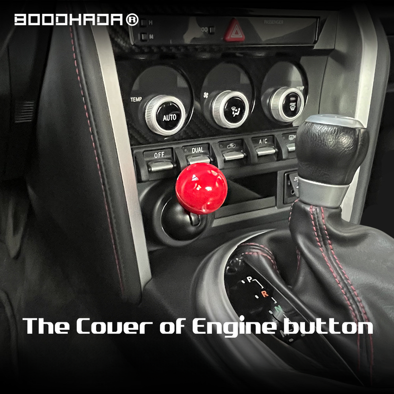 【】Liquid Cat X BOODHADA Full Metal Ball Lever Car One-Key Start Button Rocker Cover_voghion.com