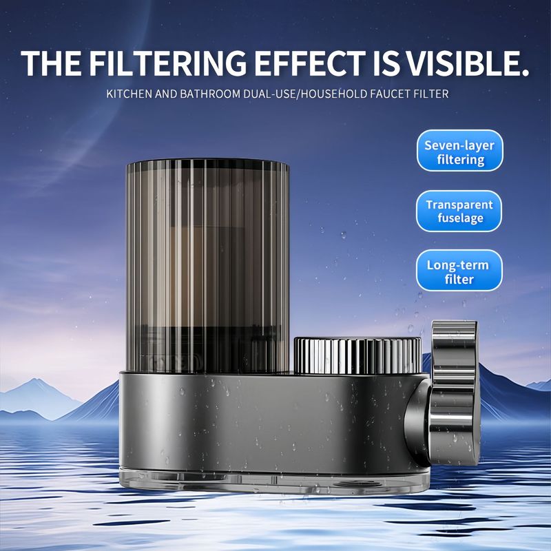 Smart Faucet Water Filter, 5-Stage Chlorine Removal Purifier For Tap Water, Direct Drinking Kitchen Pre-Filter System_voghion.com