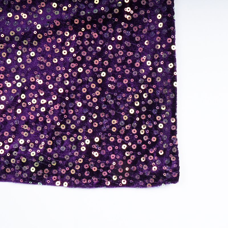 Abito aderente con paillettes taglie forti – Abito da sirena scintillante senza spalline per feste serali (nero/verde/viola/rosso, L-3XL)_voghion.com