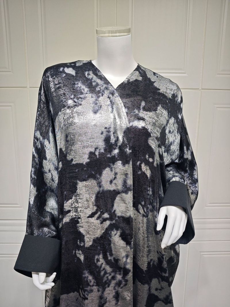 Damkläder Mellanöstern Muslimska damkläder Ny lös kappa Dubai Hot Stamping Abaya Cardigan Robe Damkläder Spot_voghion.com
