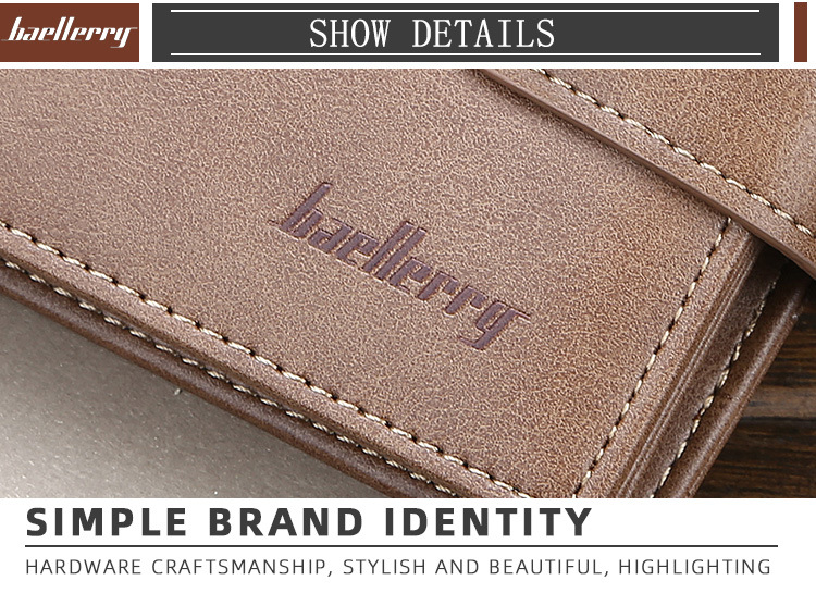 Baellerry Wallet 2023 Uvedení nového produktu na trh Módní klasická peněženka na mince Multifunkční retro držák na karty Pu peněženka_voghion.com