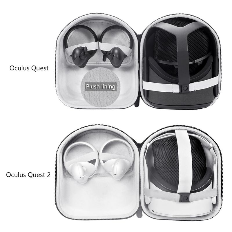 Hard EVA Travel Carrying Case Storage Box Bag for Oculus Quest/Oculus Quest 2 VR Gaming Headset and Controllers Accessories_voghion.com