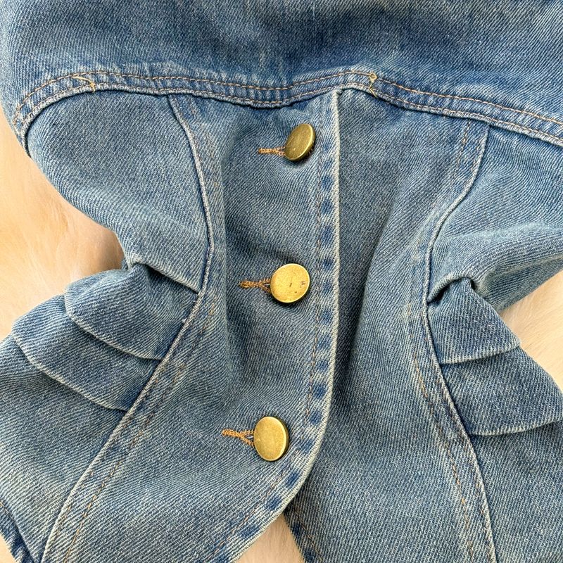 Dametøj Moderigtigt jakkesæt til kvinder med stropløs denim-camisole, højtaljet, mellemlang, hoftedækkende nederdel, sommer_voghion.com
