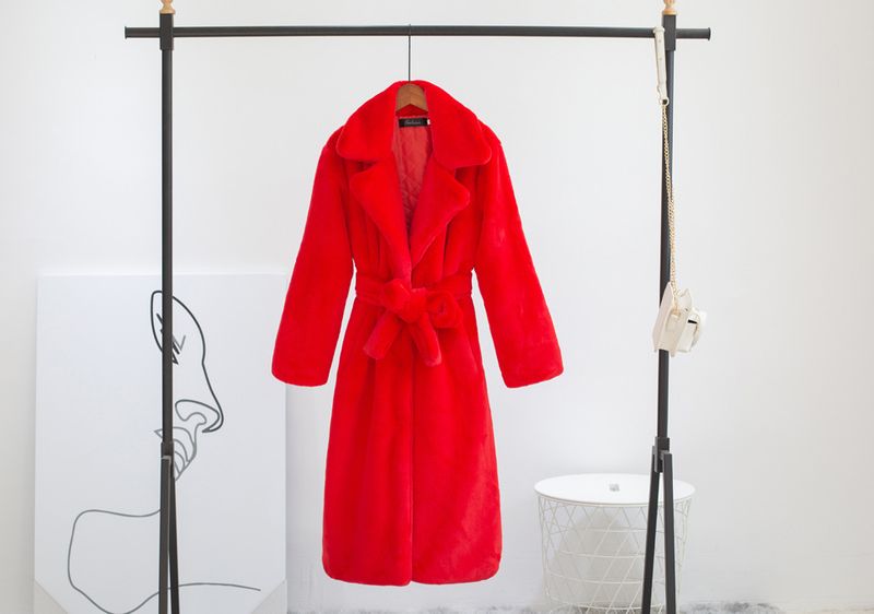 Cappotto lungo da donna in pelliccia sintetica effetto velluto – Giacca invernale in peluche stile visone con fodera in cotone (13 colori, 5 taglie)_voghion.com