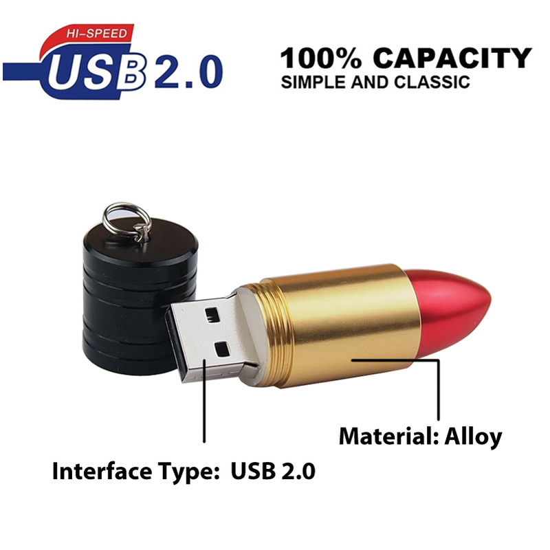 The Real 100% Capacity Silicone Funny Cartoon Pendrive Lipstick Usb 2.0 4gb 8gb 16gb 32gb Flash Drive Memory U Stick_voghion.com