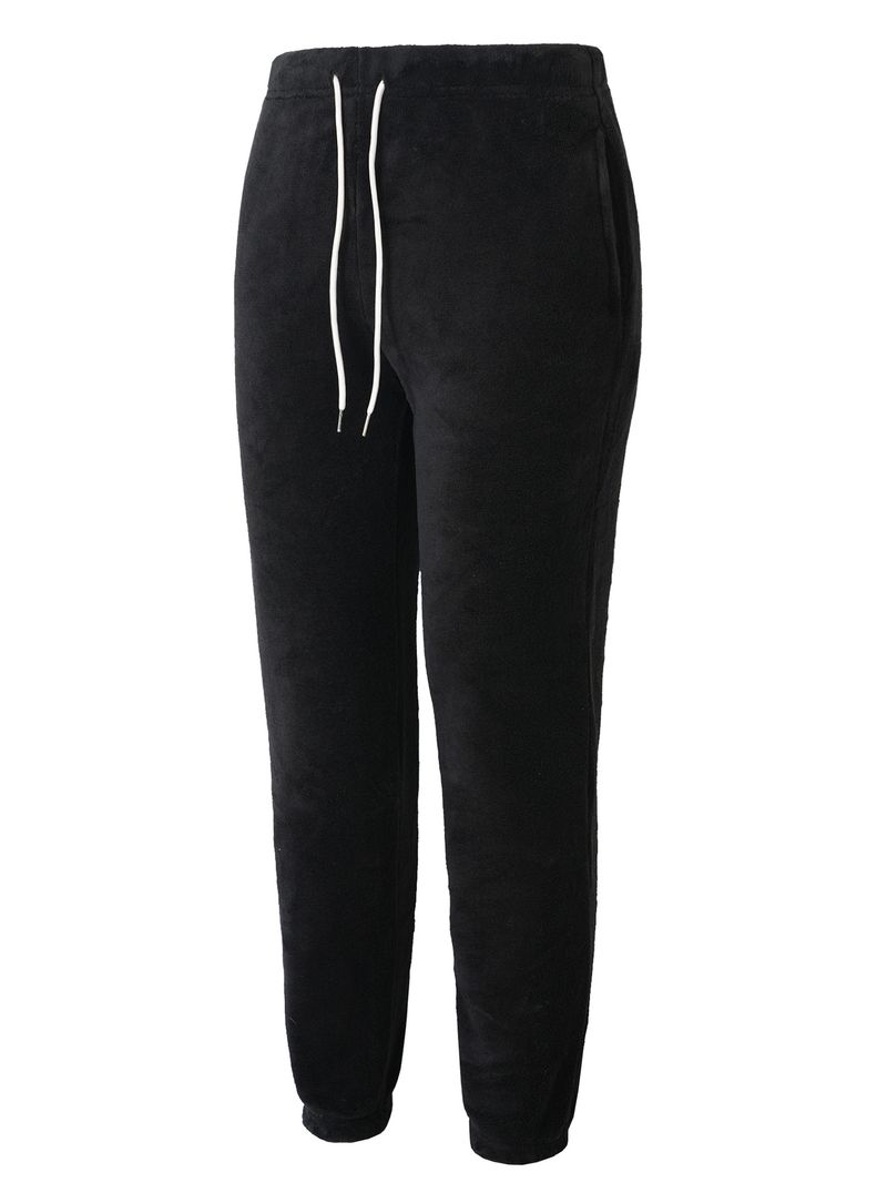 Men’s Athletic Casual Trousers – Lightweight Polyester Running Pants For Gym & Streetwear (Black/Gray, Relaxed Fit_voghion.com