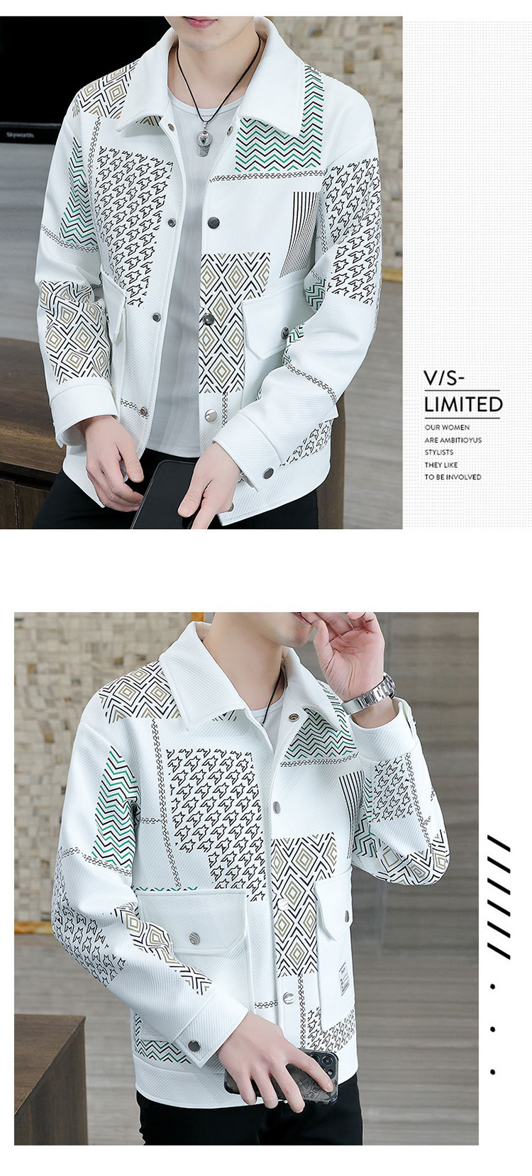 2023 Jacket Men's Spring And Autumn Korean Style Lapel Fashionable Casual Handsome Versatile Trendy Jacket Jacket 303_voghion.com