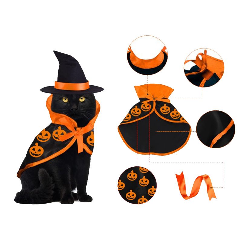 Costume di Halloween Mantello magico Gatto Cane Animale domestico Trasformazione Vestiti_voghion.com