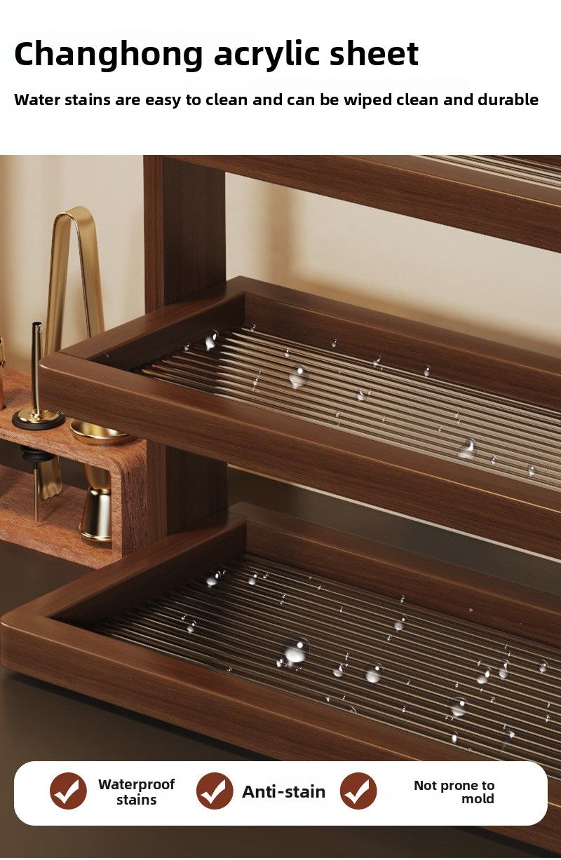 Home Multi-layer Desktop Simple Wine Glass Coffee Cup Table Tea Set Organizer Storage Rack_voghion.com