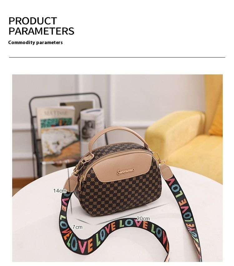 Double Zipper Printed Handbag 2024 Ladies Bags New Women's Trendy Shoulder Bag_voghion.com