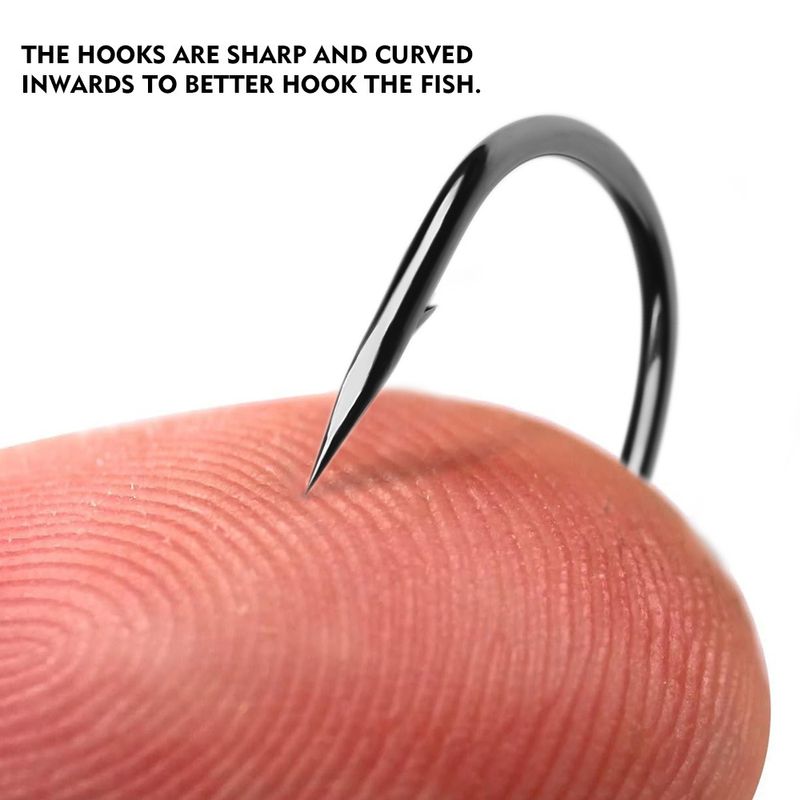 Barbed Soft Worm Single High Carbon Steel Bulk Hooks Wide Belly Crank Hook Sea Fishing Supplies_voghion.com