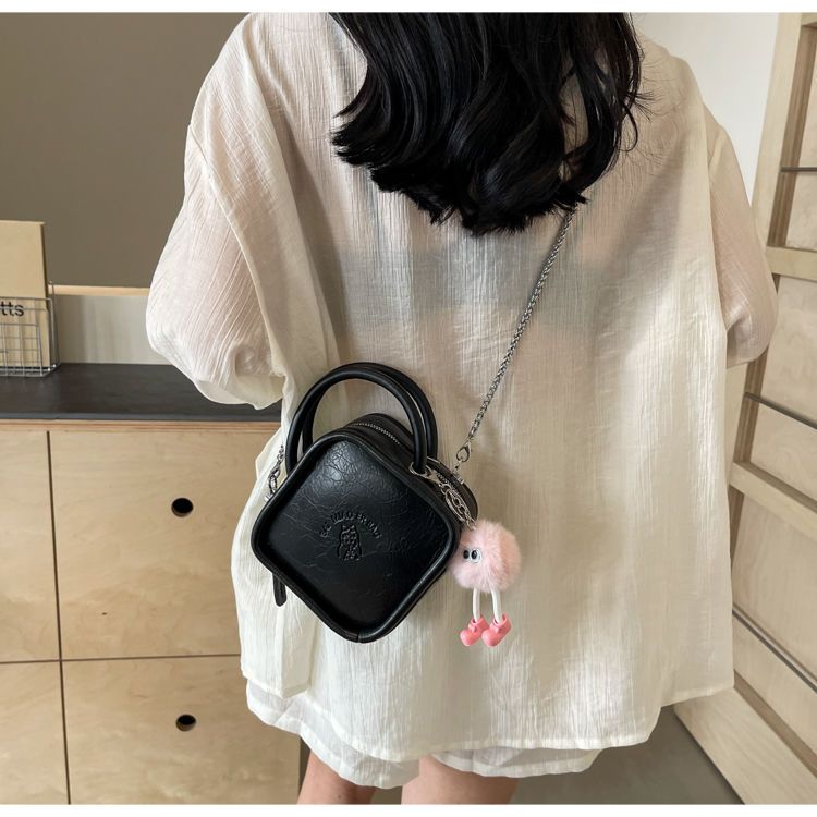 H7 borsa a tracolla con catena versatile e di alta qualità in argento da donna, mini borsa a mano, piccola borsa quadrata_voghion.com