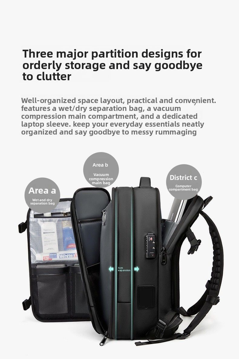 Cross-border New Product One-click Vacuum Compression Business Casual Computer Bag Men's High-end Travel Backpack_voghion.com