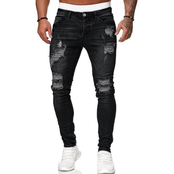 Lässige Mode Herren Wide Leg Jeans Lange Hosen_voghion.com