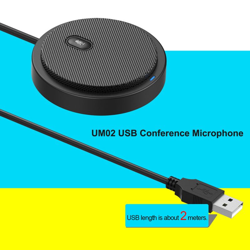 Mikrofon konferencyjny USB UM02 do zastosowań biznesowych, wielokierunkowy, pojemnościowy, komputer stacjonarny, laptop, komputer PC, gry wideo, na żywo_voghion.com
