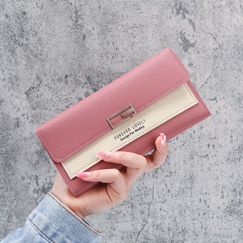 Long Wallet Ladies New Tri-Fold Clutch Multi-Functional Pu Bag Wallet_voghion.com
