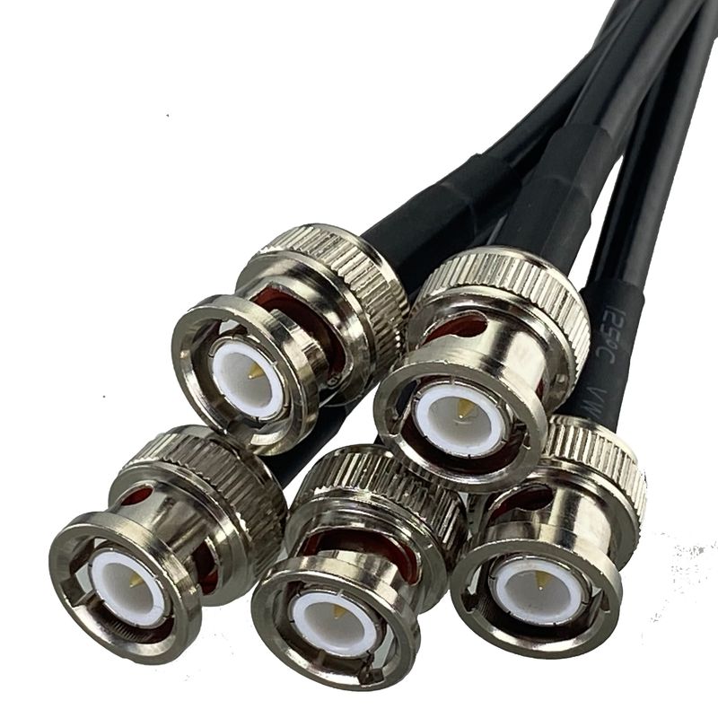 58 To BNC Male Plug Crimp Connector RF Pigtail Coax Jumper Cable Wire Terminals 6inch~10FT_voghion.com