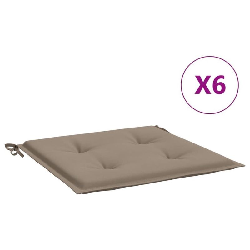 Cuscini in tessuto color tortora per sedia 15,7x15,7x1,2 pezzi Oxford Garden 6_voghion.com